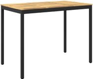 vidaXL Bartafel Naarden Acaciahout Wit en Zwart 141 x 80,5 x 105 cm