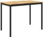 vidaXL Bartafel Naarden Acaciahout Wit en Zwart 141 x 80,5 x 105 cm