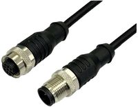 BKL Electronic 2702039 Sensor/actuator verlengkabel M12 Aantal polen (sensoren): 4 Stekker (recht) op koppeling (recht)