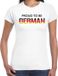 Bellatio Decorations Duitsland Proud to be German landen t-shirt - wit - dames - Duitsland landen shirt met Duitse vlag/ kleding - EK / WK / Olympische spelen supporter outfit XS