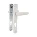 Amig - Deurklinkset - 225 x 30 mm - Sleutelgat op 85 mm - Klink met smalle plaat met slotgat - Inclusief schroeven - Wit aluminium