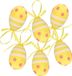 Koopman International Oeufs de Pâques décoratifs suspendus - 12x pièces - paillettes jaunes - polystyrène - 6 cm