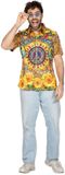 Wilbers Party Hippie Shirt Zonnebloem Heren - Maat S-48