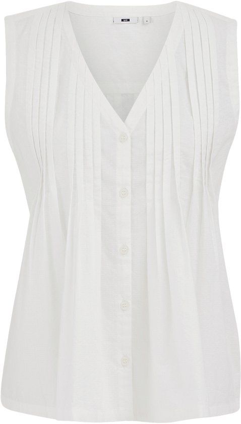 WE Fashion Dames blouse met structuur en plooidetail