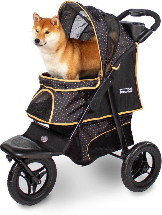 InnoPet Adventure Hondenbuggy - Zwart/Goud - 93x61x105cm