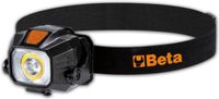 Beta Tools Oplaadbare draadloze LED-koplamp, dubbele helderheid, Zwart oranje, IP65