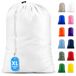 Nylon Icecat Nylon XL waszak - vergrendelbare trekkoordsluiting, machinewasbaar, deze grote tassen passen in een wasmand en sterk genoeg om maximaal twee ladingen kleding te dragen (wit | 30\" x 40\")