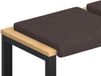 vidaXL Coussin de banc 4 pièces Tissu Marron foncé 35 cm