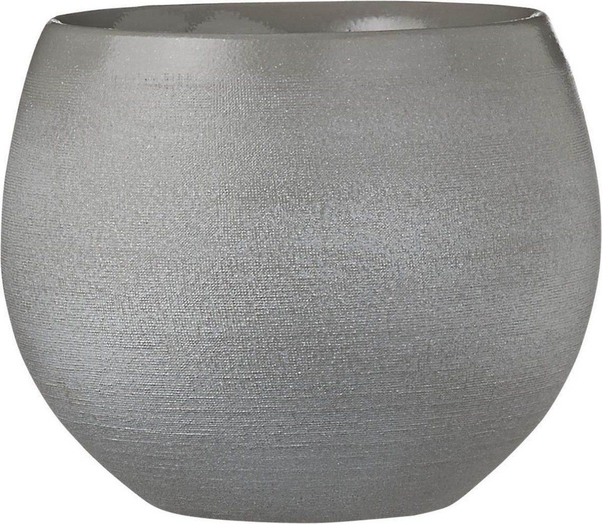 Mica Decorations Douro Bloempot - H15 x Ø18 cm - Terracotta - Lichtgrijs