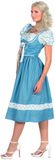 Wilbers Nette Knielange Dirndl Hemelsblauw - Vrouw