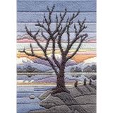 Winternacht Derwentwater Designs borduurset met lange steek