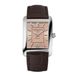 Frédérique Constant Classics Carree Automatic Montre Homme Cuir Marron Argenté Or Rose