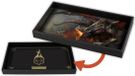 OEM Bol Dobbelsteenbak - Rolmat - Tafelspel avond - Omkeerbare mat - 37 x 20 cm - Zwart met draak