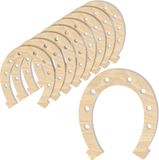 Creative Deco 10 x Fer à cheval en bois | 16,5 x 14,5 cm | Contreplaqué | Parfait pour Peinture, Décoration, Cadeau et Découpage