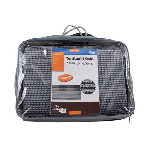Vrijbuiter Outdoor Oslo Tenttapijt - 250 x 600 cm - Grey/Grey - PVC - Geluiddempend