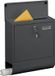 Merkloos Relaxdays Brievenbus met slot - 41,5x37,5x14 cm - krantenvak - metaal - antraciet