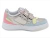 Romagnoli Lage Sneakers 8616R024 Kinderen Vrouwen Leer Rubber Klittenband Roze Combi Maat 30