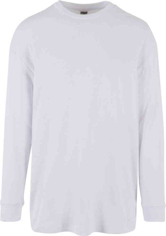 Urban Classics Organic Boxy Rib Longsleeve - Men - White - Size M