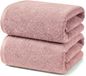 Ruggeri - Set van 2 douche- en badhanddoeken 70 x 140 cm - 100% puur katoen extra zacht - Handdoekencollectie - Let's Color! (roze)