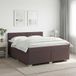 vidaXL Boxspringbed met matras Donkerbruin 180 x 200 cm Stof