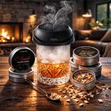 MikaMax Fumoir à cocktail électrique - Ensemble de fumage électrique rechargeable par USB avec 6 types de copeaux de bois