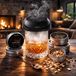 MikaMax Fumoir à cocktail électrique - Ensemble de fumage électrique rechargeable par USB avec 6 types de copeaux de bois