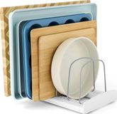 YouCopia Bakeware Rack StoreMore verstelbaar, kunststof, wit, standaard
