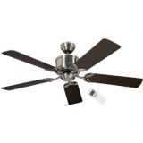 CasaFan Eco Elements Plafondventilator 23 W (Ø x h) 132 cm x 285 mm Chroom (geborsteld) Met afstandsbediening