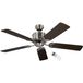 CasaFan Eco Elements Plafondventilator 23 W (Ø x h) 132 cm x 285 mm Chroom (geborsteld) Met afstandsbediening