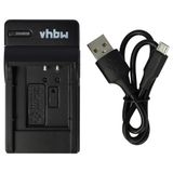 vhbw chargeur USB-C compatible avec Panasonic HX-WA3, HX-WA20EG, HX-WA30, HX-WA20, HX-WA2 appareil photo/caméscope - station de charge + câble USB-C avec indicateur de charge