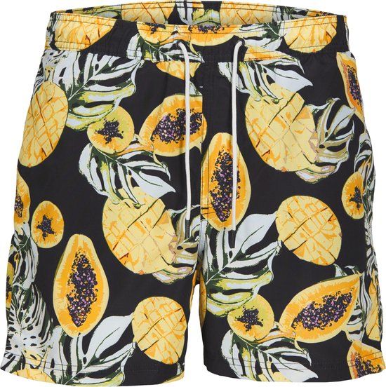 JACK & JONES JPSTFIJI JJSWIM AOP ORIGINALS Heren Zwembroek - Zwart - Maat L