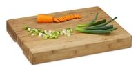 Relaxdays planche à découper bambou épais, bois très résistant, hacher et couper, planche de cuisine - 4052025202392