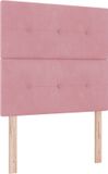 vidaXL Hoofdbord Roze 90 cm Fluweel