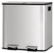 Poubelle recyclage 30 litre Inox avec pédale et couvercle à fermeture douce