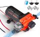 VEVOR Membraanpomp, 12 V DC, 22,7 l/min, zelfaanzuigende 4-kamer membraanwaterpomp met automatische drukschakelaar, 4,8 bar druk, voor camper, caravan, schip, jacht, autowas