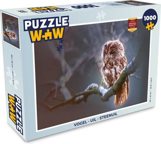 MuchoWow Puzzel Vogel - Uil - Steenuil - Legpuzzel - Puzzel 1000 stukjes volwassenen - Sinterklaas cadeautjes - Sinterklaas voor grote kinderen