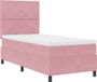 vidaXL Boxspringbed met hoofdeinde roze 90 x 200 cm fluweel