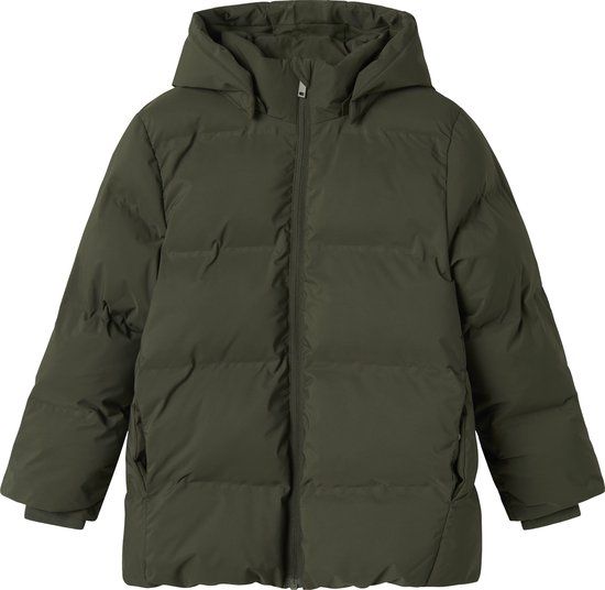 Name It Musk Puffer Winterjas Junior - Maat 164 - Donkergroen - Maat 164 - Unisex