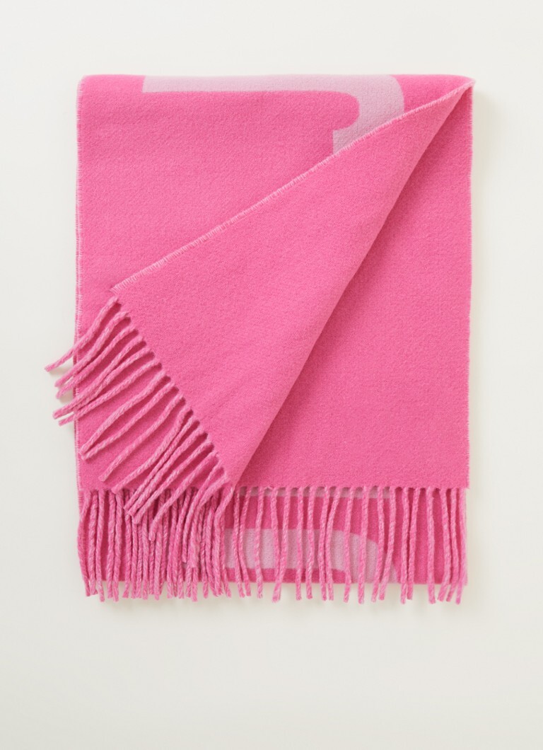 Jacquemus Jacquemus L'Echarpe sjaal van wol met logo 180 x 35 cm