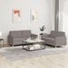 Maison Exclusive ensemble de canapé 2 pièces avec coussins, tissu couleur taupe