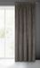 Eurofirany Villa Gordijn, fluweel, zacht, plooiband, 1 stuk, edel gordijn, dik, 290 g/m2, elegant, glad, effen, wollig, modern, klassiek, woonkamer, slaapkamer, lounge, grafiet, 140 x 270 cm