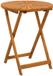 vidaXL Vouw Tuin Tafel Naturel Ø60 x 75 cm Massief Acaciahout