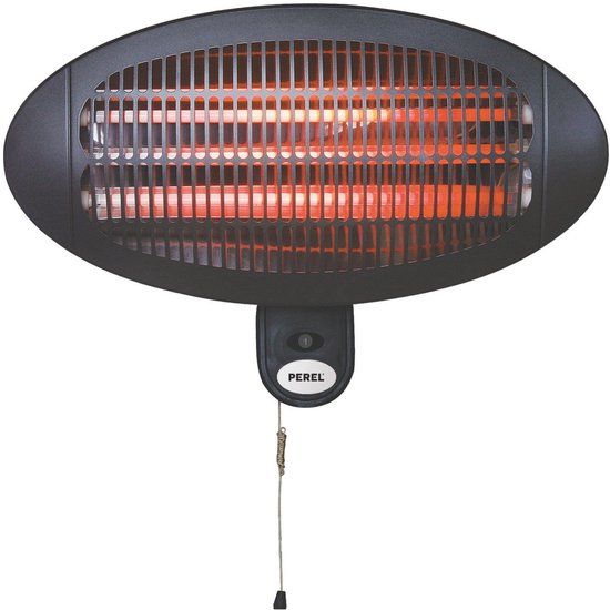 Perel PHW2000 Terrasverwarmer - 2000W - Zwart - Wandmontage