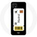 Maniacase Hoesje voor Samsung Galaxy A22 5G Vliegticket Madrid Spanje