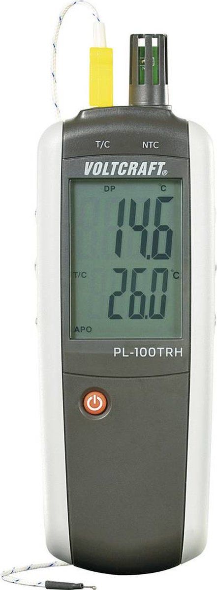 VOLTCRAFT PL-100TRH Luchtvochtigheidsmeter (hygrometer) 0 % Hrel - 100 % Hrel