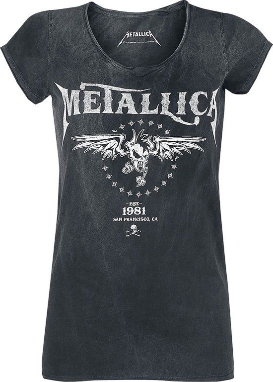 Metallica Biker Dames T-shirt - zwart/grijs - XXL