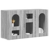 vidaXL Dressoir ELST Grijs Sonoma 100 x 35 x 59 cm Bewerkt hout