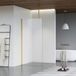 Fortifura Galeria douche - 120x200cm - mat glas - plafondarm - PVD - geborsteld messing (goud)