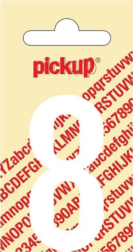 Pickup Plakcijfer Nobel 60 mm Wit 8