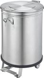 Saro Afvalbak op Wielen met Openingspedaal - Model ME 50 - 50 Liter - Grijs